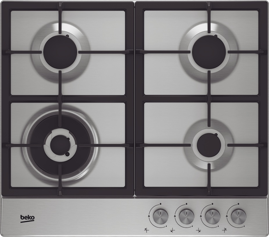 BEKO HIAW64225SX table de cuisson au gaz - 60cm