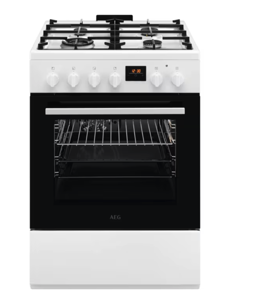 AEG CKB64413BW cuisinière avec taque à gaz - 60cm