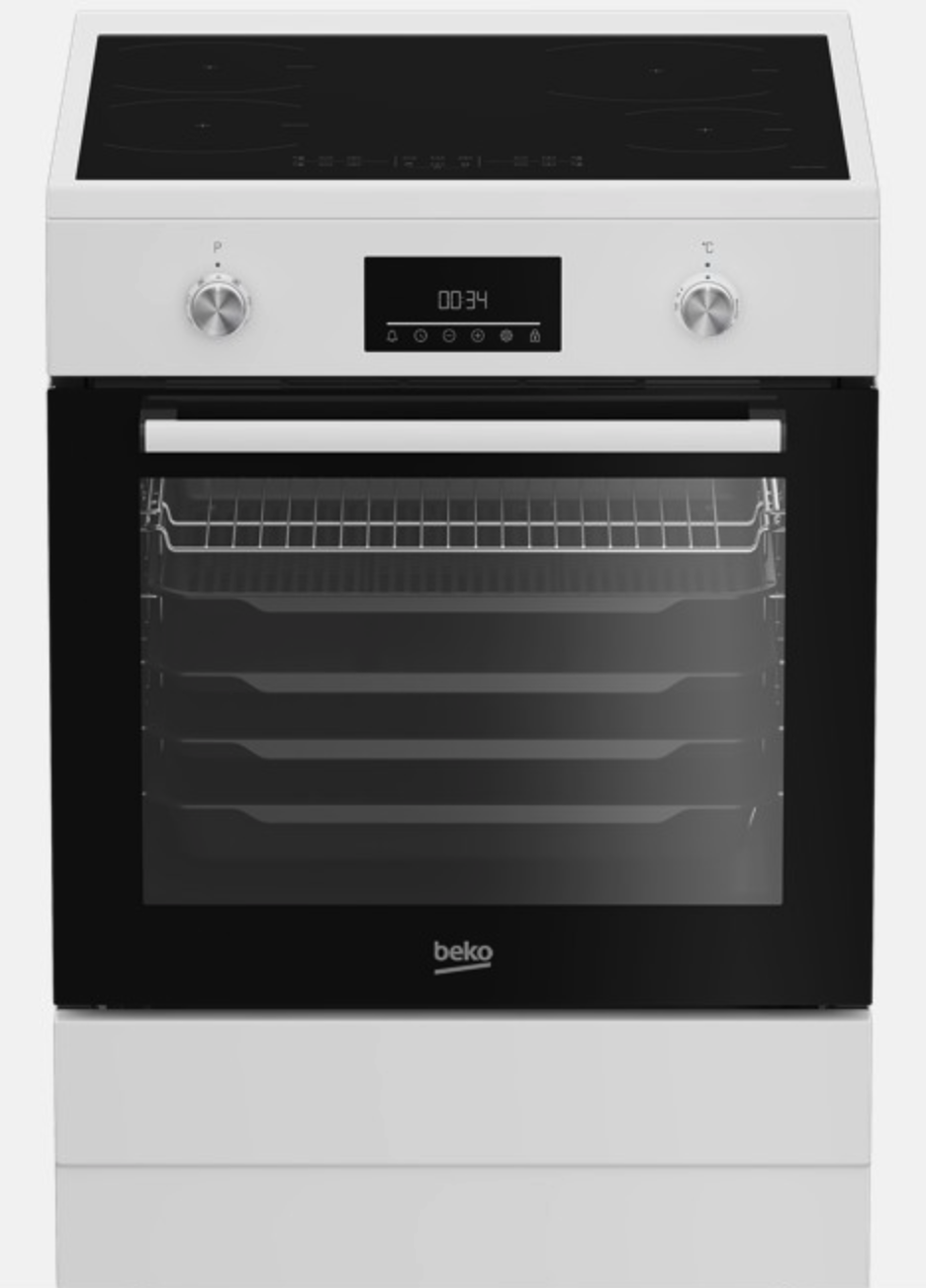BEKO FBMA6930GW cuisinière avec taque à induction - 60cm