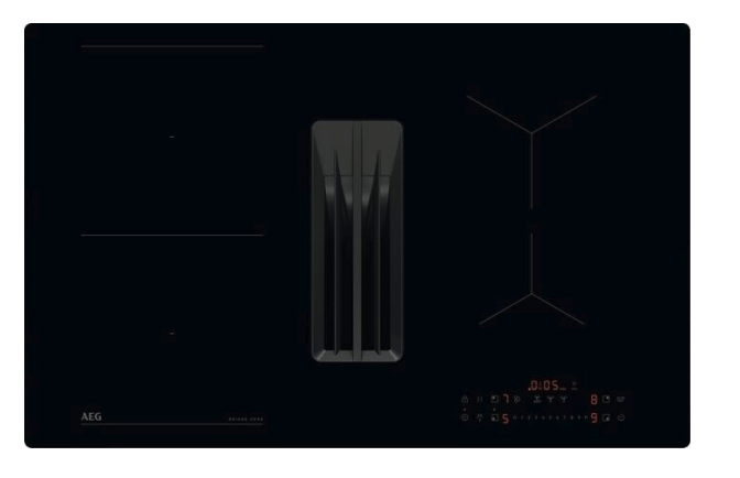 AEG TT84CB00CB 6000 table de cuisson avec hotte integrée - 80cm