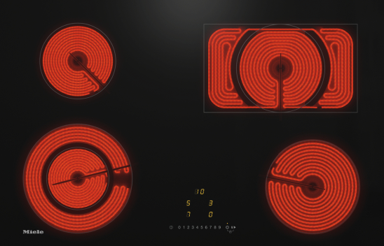 MIELE KM6523FL table de cuisson vitrocéramique - 75cm