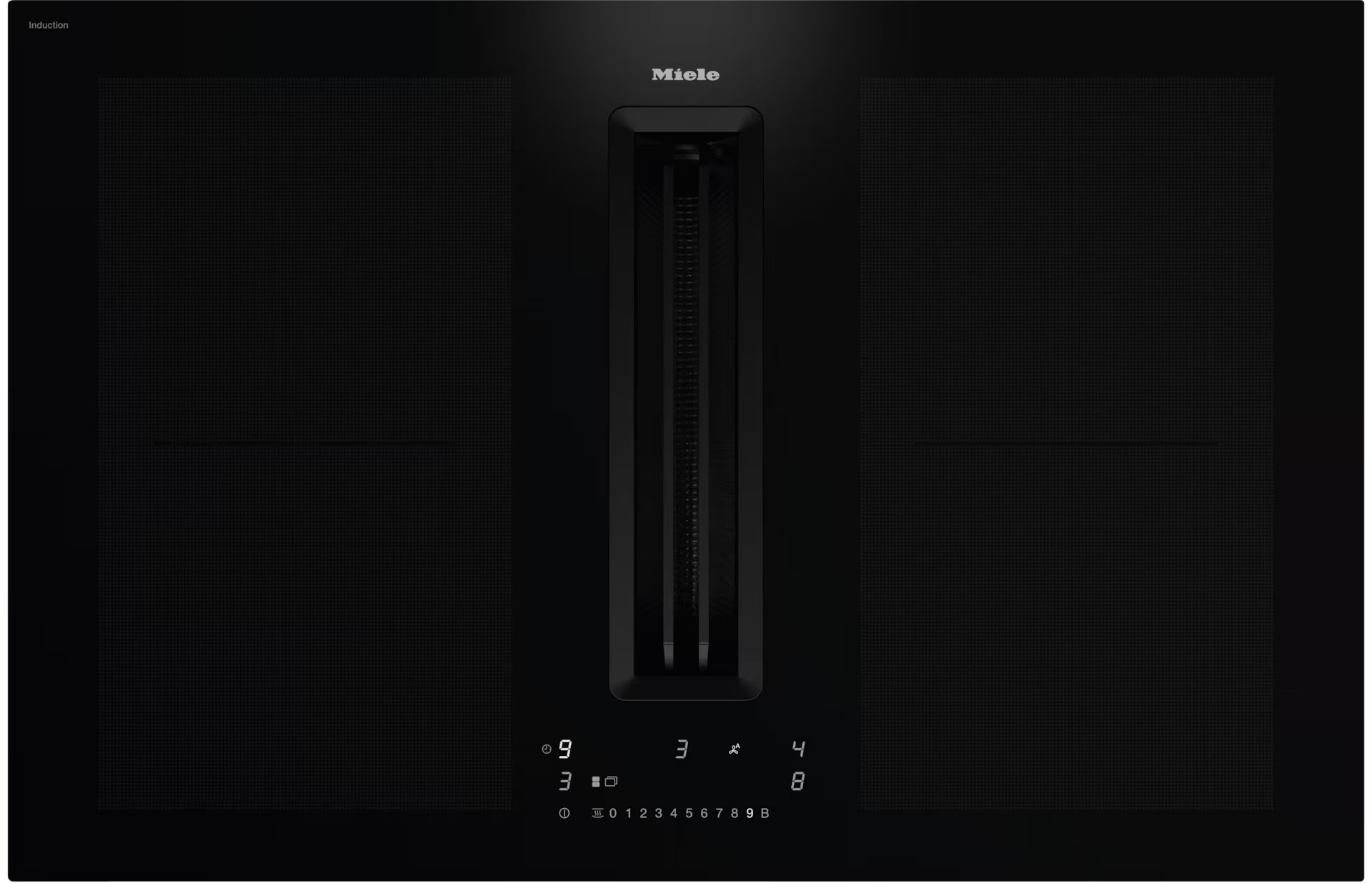 MIELE KMDA7676-1FLBLACKPERFECTIONBLACK table de cuisson avec hotte integrée - 80cm