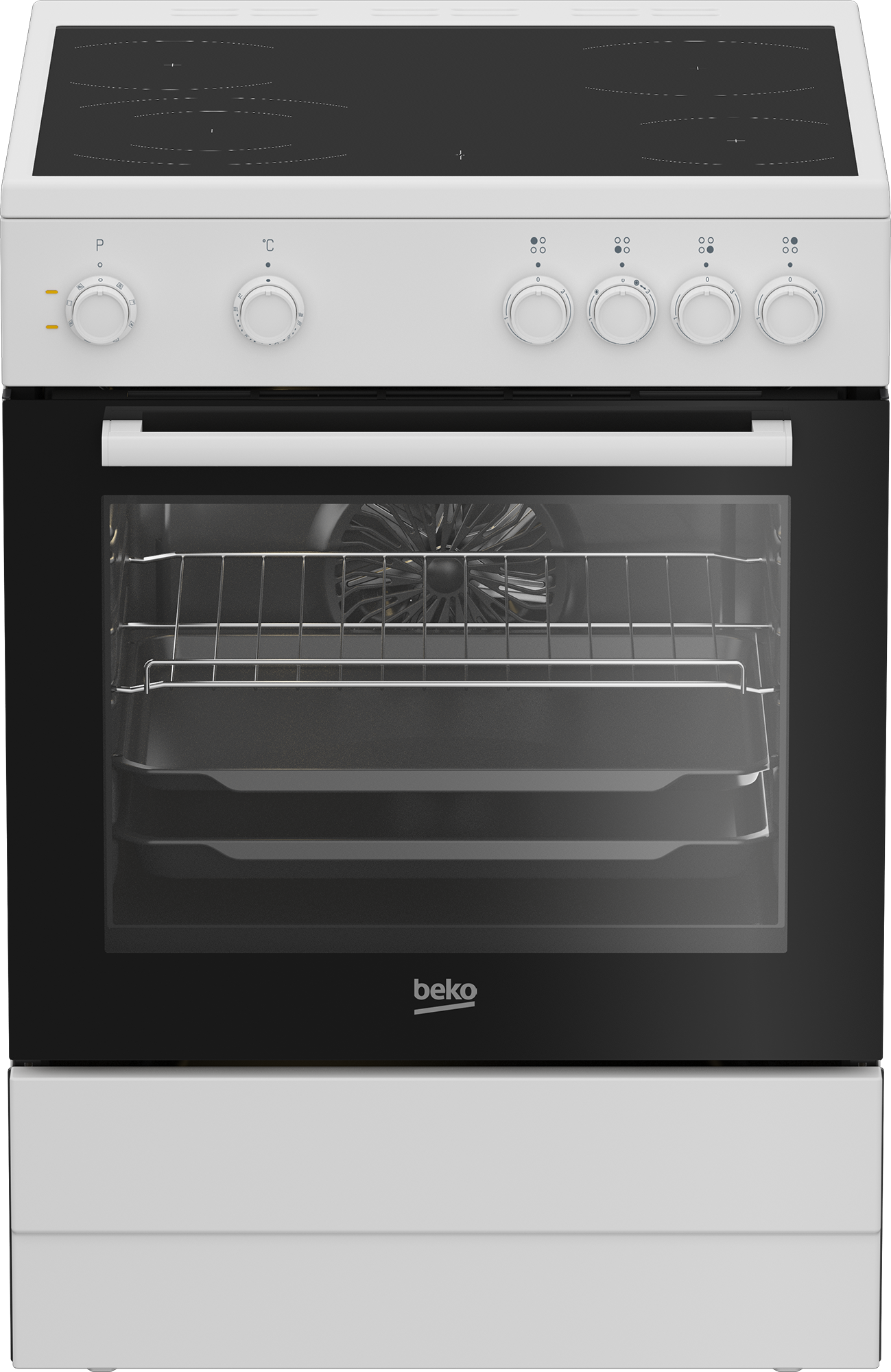 BEKO FBM6701W cuisinière avec taque céramique - 60cm