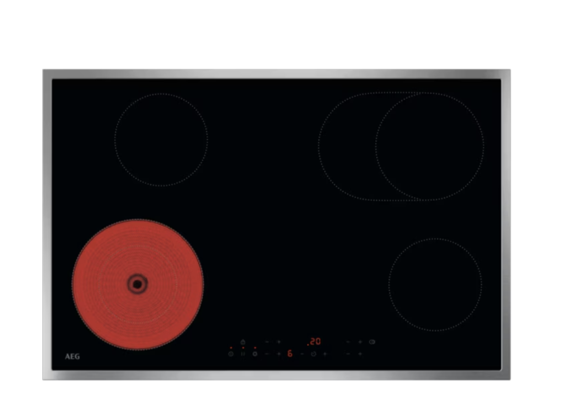 AEG TN84RA06XB 3000 table de cuisson vitrocéramique - 80cm