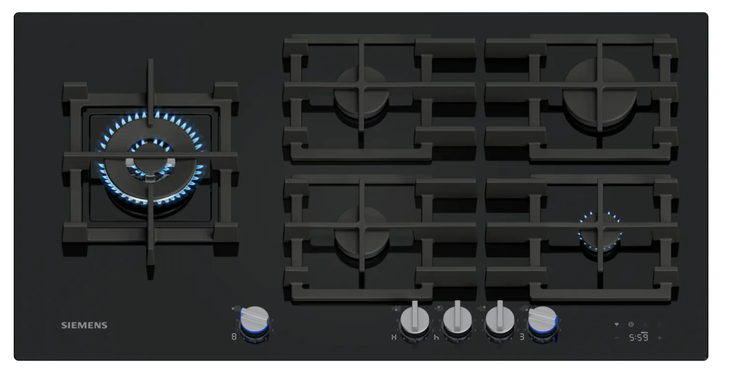 SIEMENS ER9A6SH40 IQ700 table de cuisson au gaz - 90cm